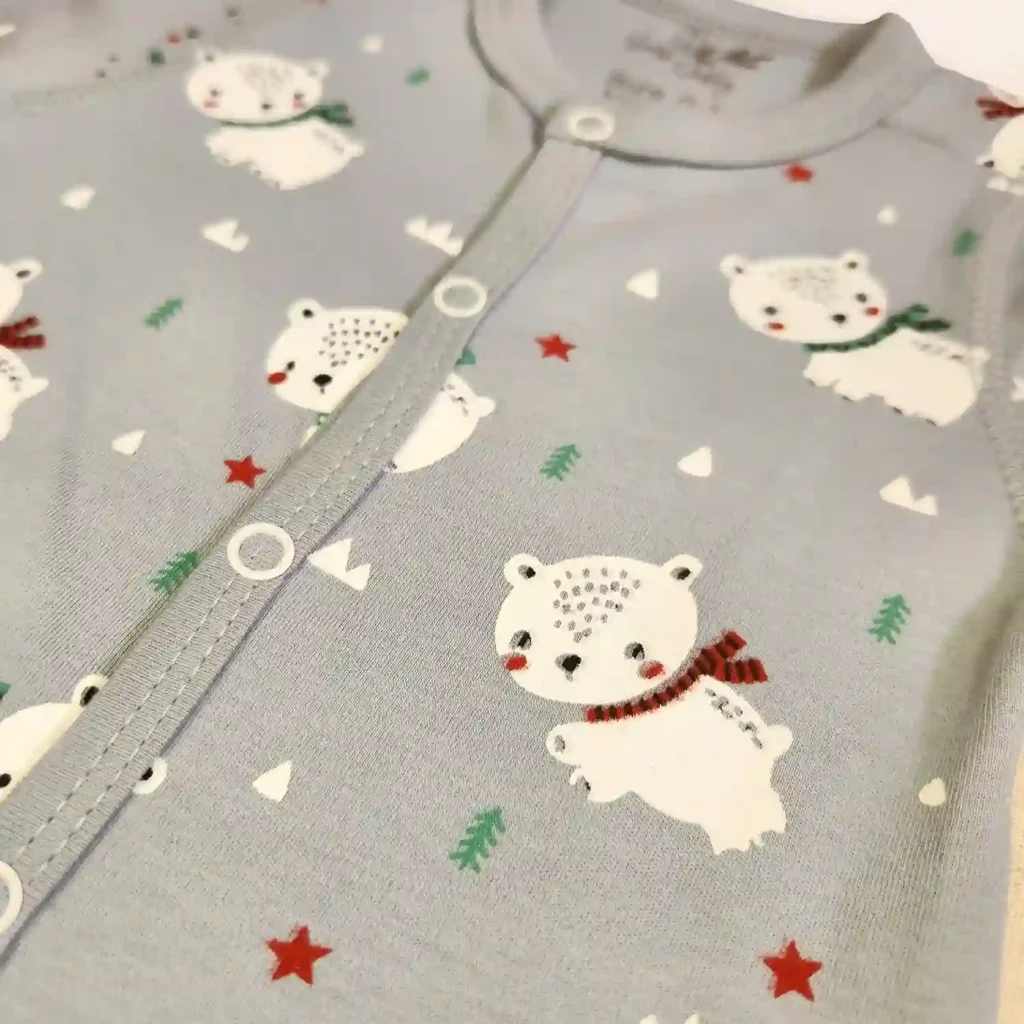 سرهمی آستین بلند مدل خرس قطبی رنگ طوسی کد 10210