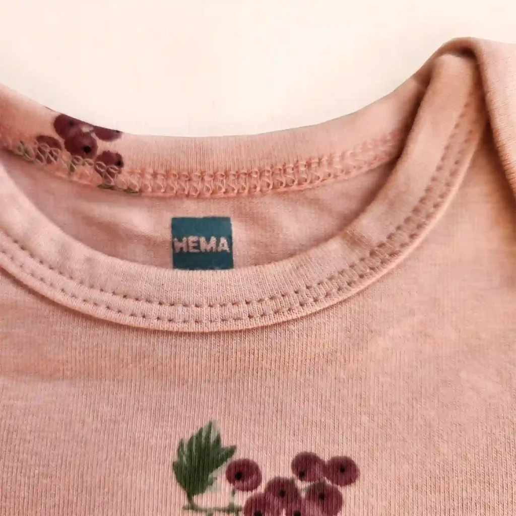 بادی آستین بلند طرح انگور خرید رنگ صورتی برند HEMA