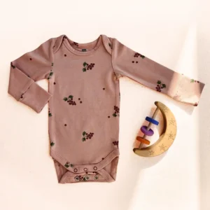 بادی آستین بلند طرح انگور رنگ صورتی برند HEMA