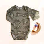 بادی آستین بلند طرح دایناسور رنگ سبز برند HEMA