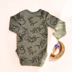 بادی آستین بلند طرح دایناسور رنگ قیمت سبز برند HEMA