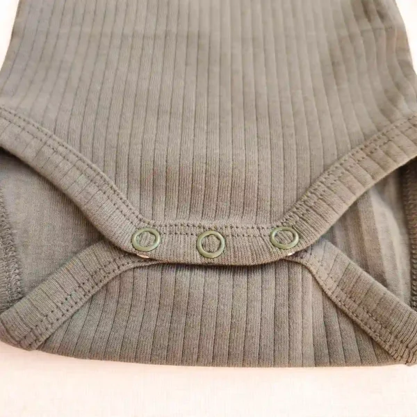 بادی آستین بلند کبریتی ساده سبز تیره برند name it