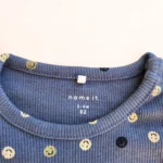 بادی آستین بلند کبریتی شکلک های خندان رنگ آبی تیره برند name it