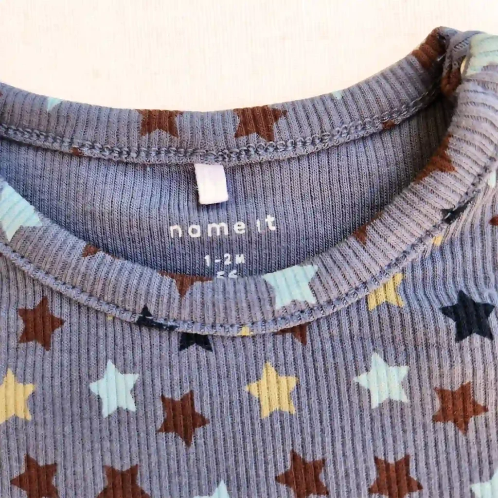 بادی آستین بلند کبریتی طرح ستاره آبی تیره برند name it