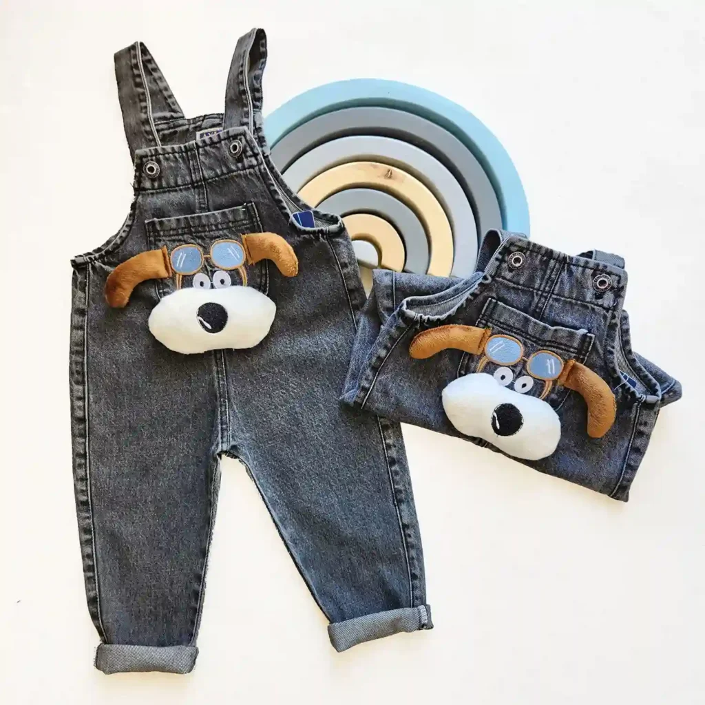 بیلر جین طرح سگ ناقلا رنگ دودی