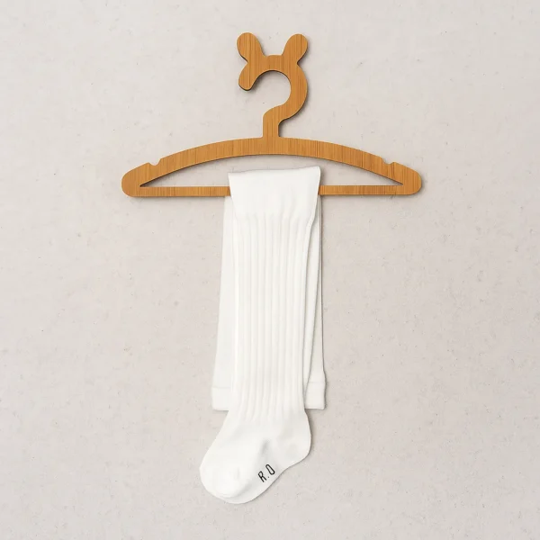 جوراب شلواری نوزادی کبریتی رنگ سفید کد 10228