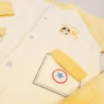 ست سویشرت و شلوار در داخل خز مدل کبریتی طرح APPEAR رنگ زرد