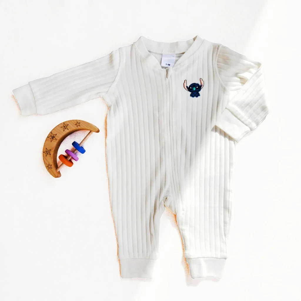 سرهمی وارداتی دوزیپ مدل کبریتی طرح استیج رنگ سفید برند H&M