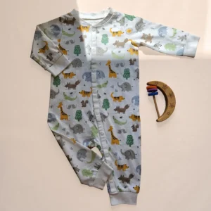 سرهمی وارداتی طرح جنگل رنگ سفید