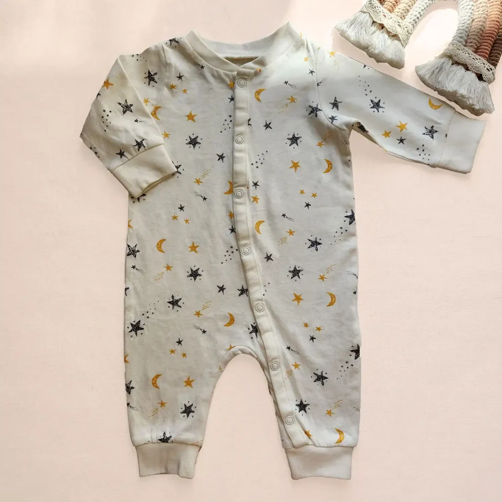 سرهمی وارداتی طرح ماه و ستاره رنگ شیری