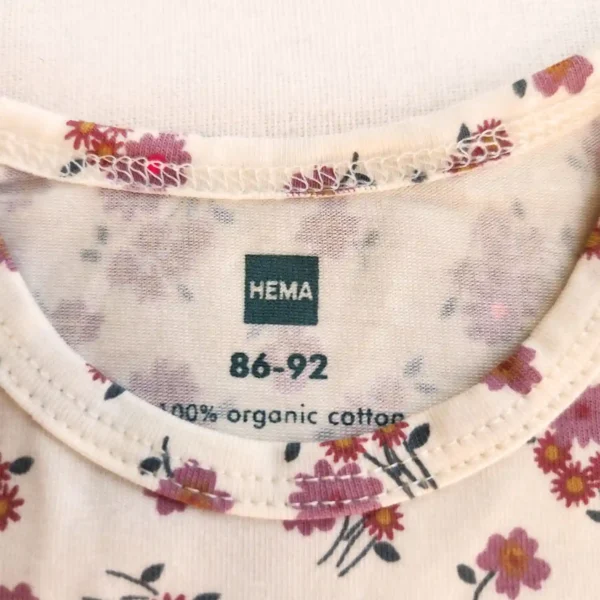 قیمت بادی آستین بلند طرح گل رنگ سفید برند HEMA