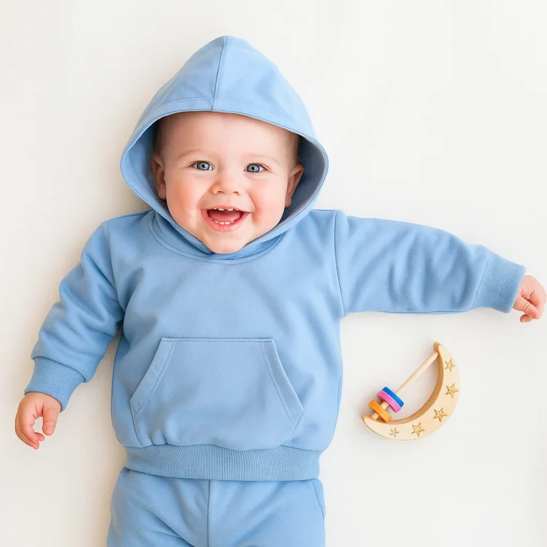 هودی دو نخ تدی رنگ آبی کد 10231