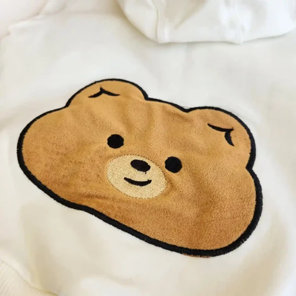 هودی دونخ خرس رنگ سفید کد 10232