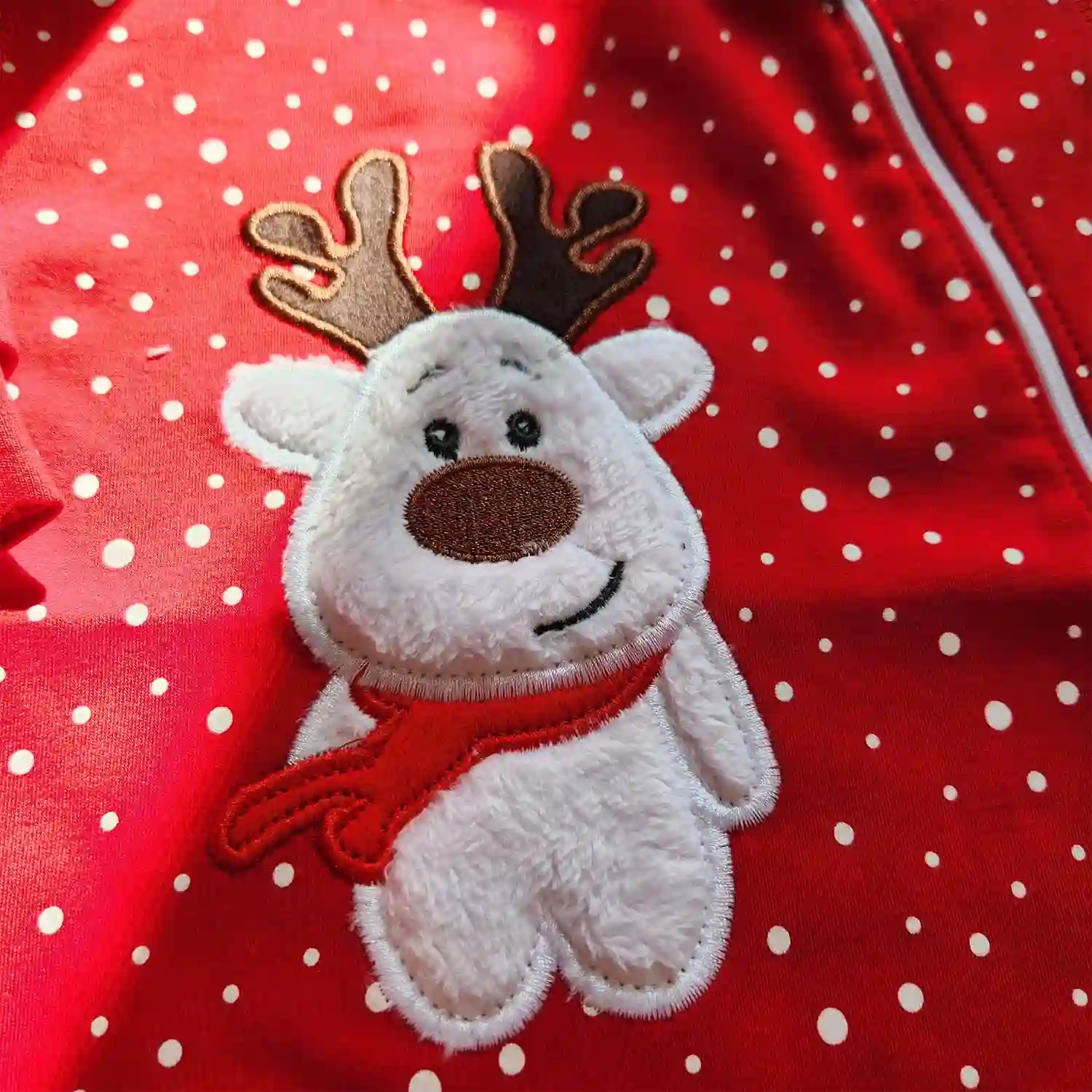 سرهمی نوزادی طرح گوزن رنگ قرمز کد 10350