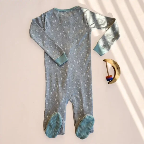 خرید سرهمی وارداتی جوراب دار طرح درخت کاج رنگ طوسی