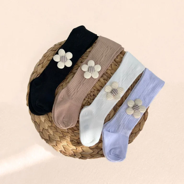 جوراب شلواری نوزادی مدل گلدار کد 10335