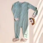 سرهمی جوراب دار طرح خط چین رنگ سبز