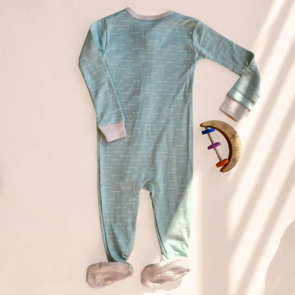 سرهمی جوراب دار طرح خط چین رنگ سبز