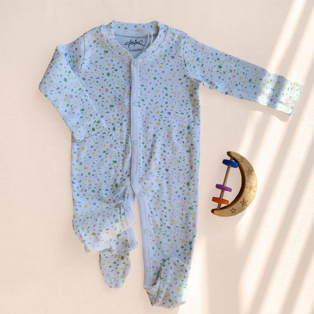 سرهمی جوراب دار وارداتی طرح رنگ پاشی رنگ سفید