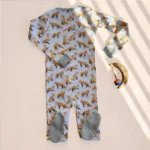 سرهمی خارجی جوراب دار طرح روباه رنگ شیری