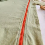 سرهمی وارداتی ساده رنگ سبز با زیپ نارنجی