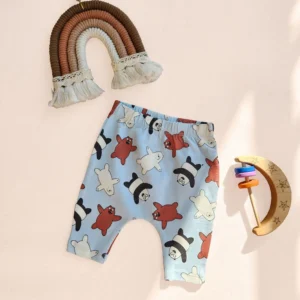 لگ نوزادی طرح خرس های خندان رنگ آبی کد 10310