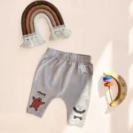 لگ نوزادی طرح خرسی رنگ طوسی روشن کد 10300