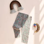 لگ نوزادی طرح گل های رنگی رنگ کرم کد 10316