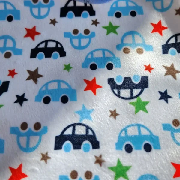 پیشبند نوزادی طرح ماشین رنگ سفید برند کارترز