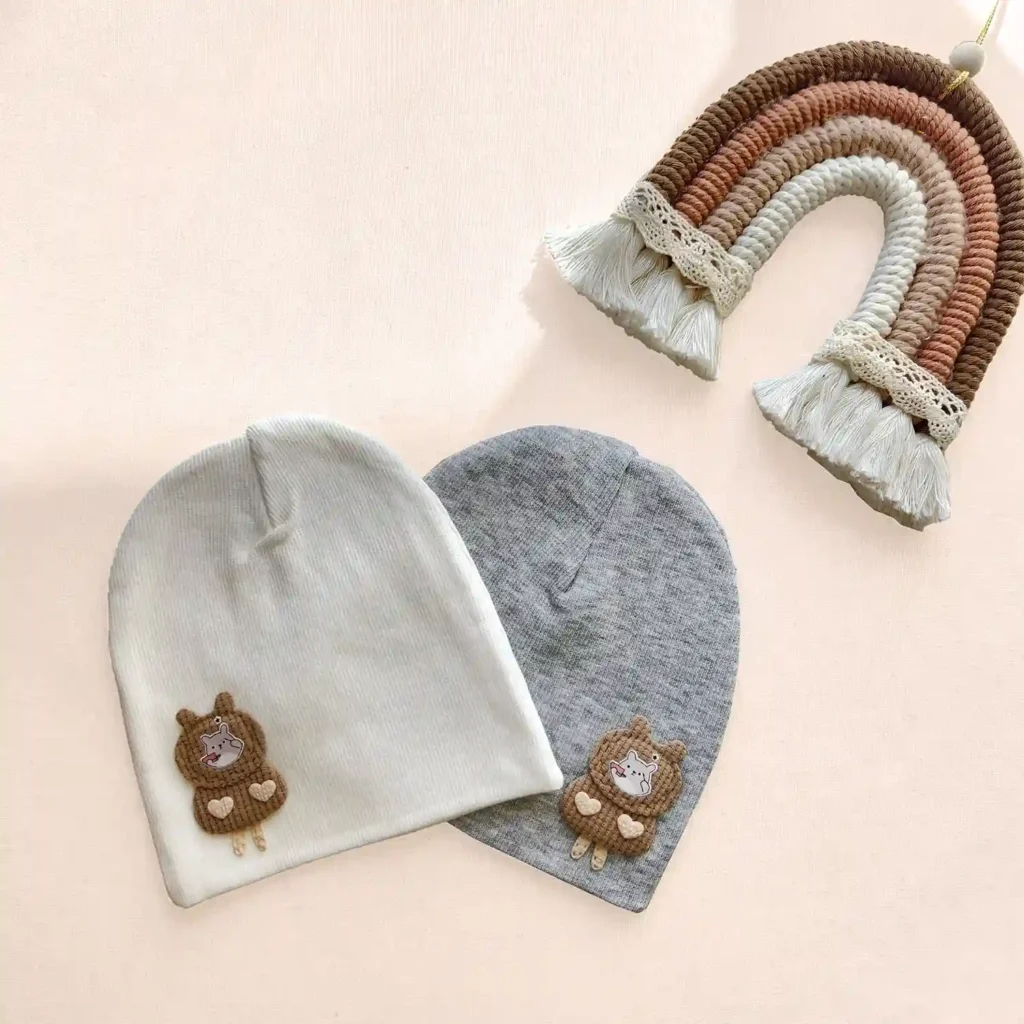 کلاه نوزادی کشبافت مدل خرگوش