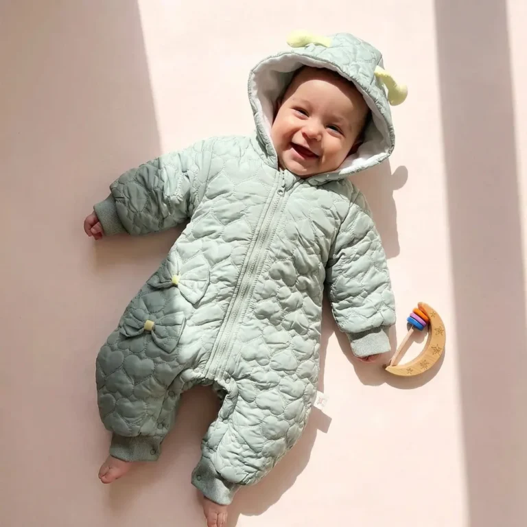 کاپشن سرهمی نوزادی سبز