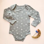 بادی آستین بلند طرح خورشید خندان رنگ سبز برند vertbaudet