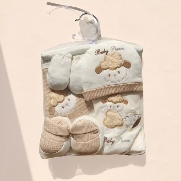 ست بیمارستانی ببعی رنگ سفید کرم برند پارنا