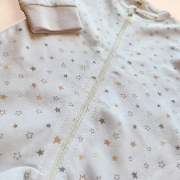 سرهمی نوزادی وارداتی طرح ستاره رنگ سفید برند اچ اند ام