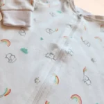 سرهمی نوزادی وارداتی طرح فیل و رنگین کمان رنگ سفید برند اچ اند ام