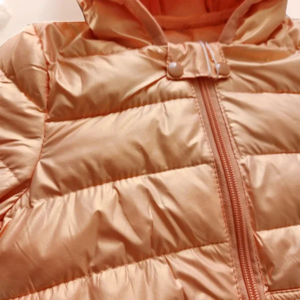 کاپشن جیب دار وارداتی ساده رنگ نارنجی براق