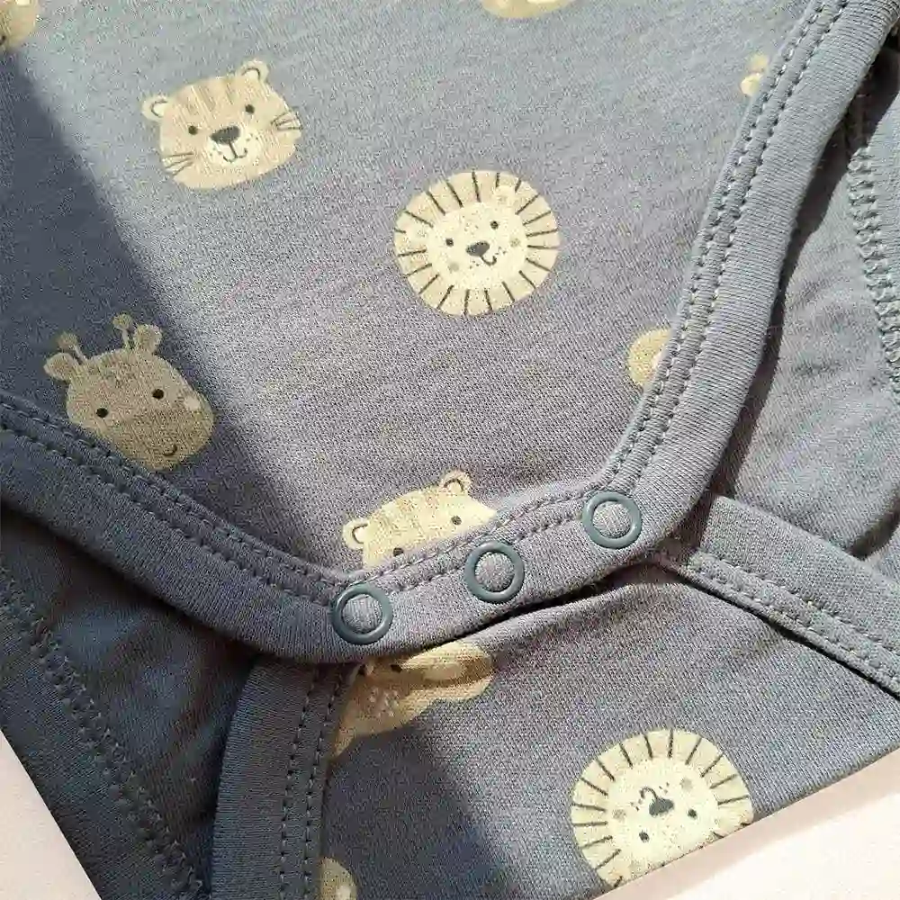 بادی آستین بلند وارداتی طرح شیر و کوالا رنگ آبی تیره برند C&A کد 10422