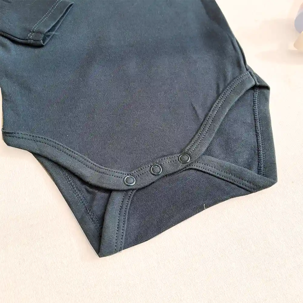 بادی آستین بلند وارداتی ساده رنگ سبز تیره برند C&A