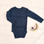 بادی آستین بلند وارداتی ساده رنگ سبز تیره برند C&A کد 10444