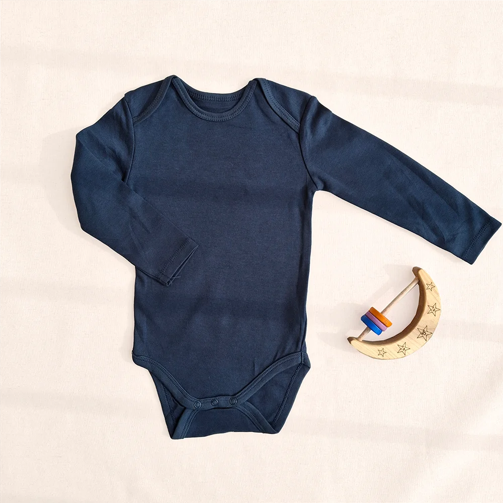 بادی آستین بلند وارداتی ساده رنگ سبز تیره برند C&A کد 10444