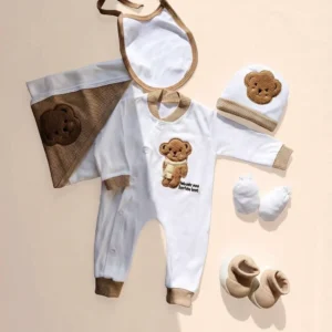 ست بیمارستانی طرح خرس کوچولو رنگ سفید کرم برند پارنا