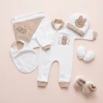 ست بیمارستانی طرح خرگوش رنگ سفید کرم برند پارنا