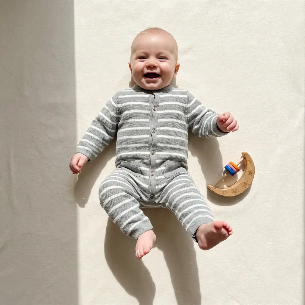 jk o,v سرهمی نوزادی بافت وارداتی جیب دار راه راه رنگ سفید سبز برند C&A