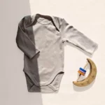 بادی آستین بلند وارداتی ساده رنگ خاکی برند C&A