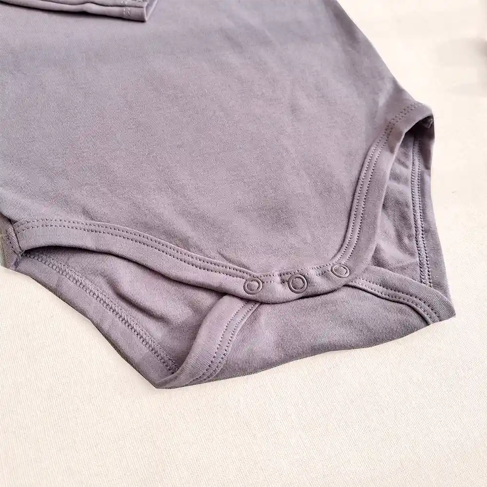 بادی آستین بلند وارداتی ساده رنگ یاسی برند C&A