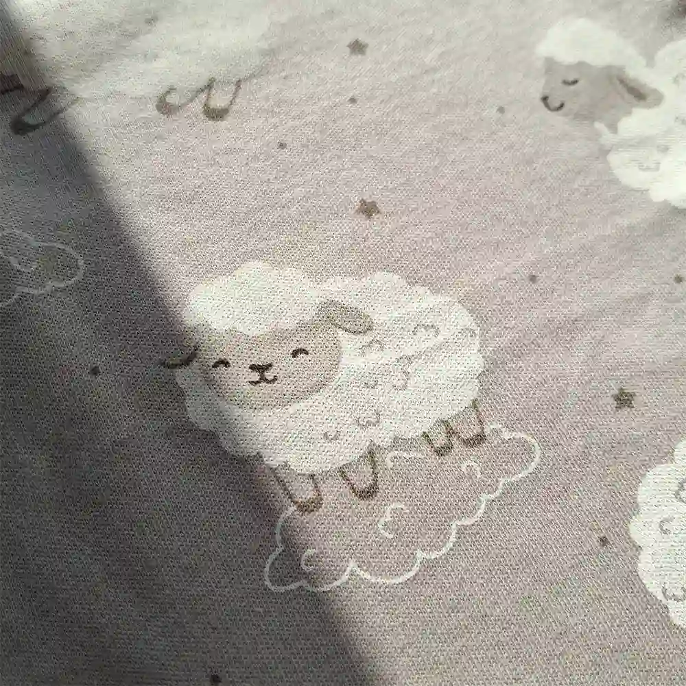 بادی آستین بلند وارداتی طرح ابر و بره رنگ کرم برند سی اند ای