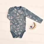 بادی طرح جنگل و حیوانات رنگ سبز برند C&A کد 10449