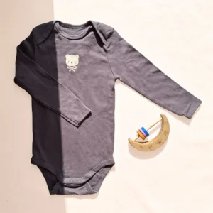 بادی آستین بلند وارداتی طرح خرس کوچولو رنگ طوسی برند C&A