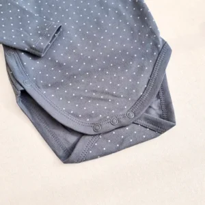 بادی آستین بلند وارداتی یقه هفت طرح خالدار طوسی برند C&A