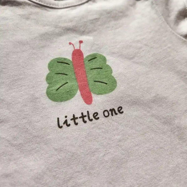 بادی آستین کوتاه طرح پروانه رنگ سفید برند sinsay